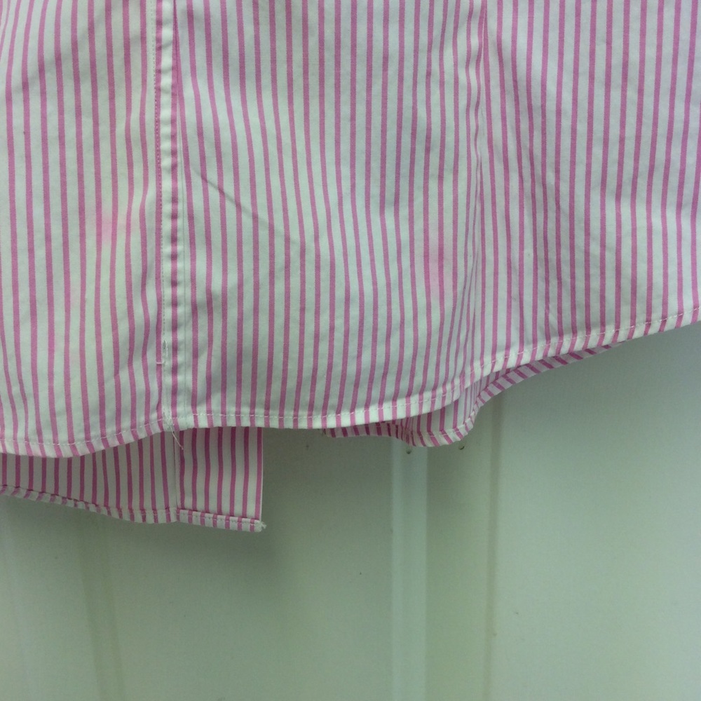RALPH LAUREN SPORT PINK/ WHITE TAILORED BLOUSE SZ6 - Picture 5 of 7